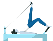 Pilates blue icon