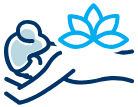 Wellness blue icon
