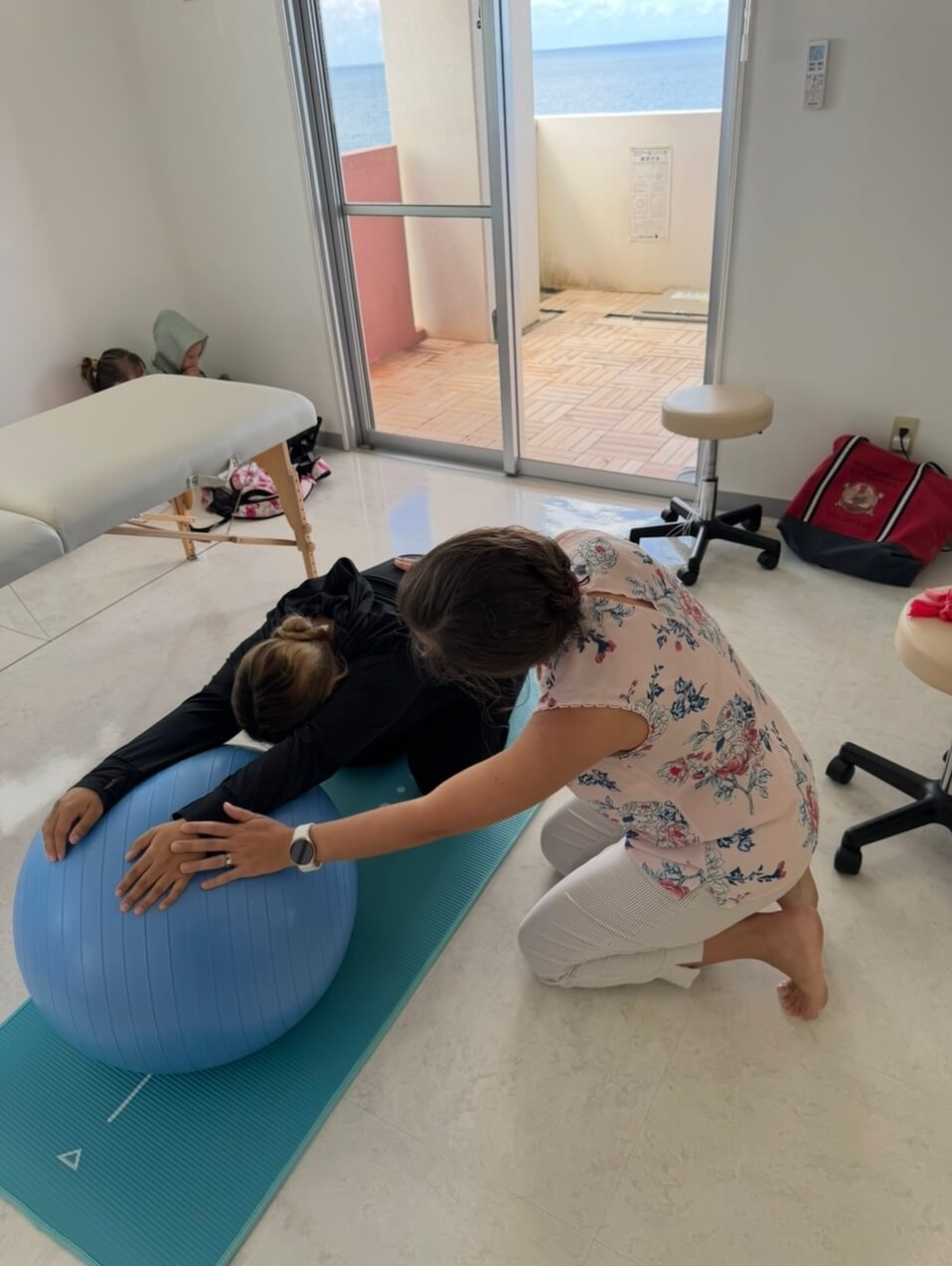 team helping patient